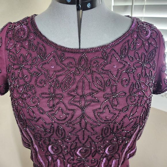 Adrianna Papell Beaded Blouson Gown - Picture 3 of 16